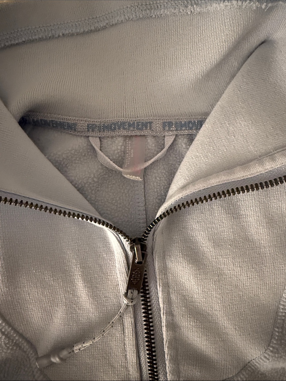 FP Movement by Free People Light Gray Full-Zip Fleece Utility Jacket